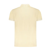 Beige Cotton Men Polo Shirt